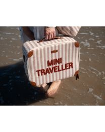 Mini Traveller Kids Kinderkoffer  - Streifen  - Nude/Terraco