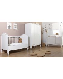 3 in 1 cot bed changing table chest of drawers
