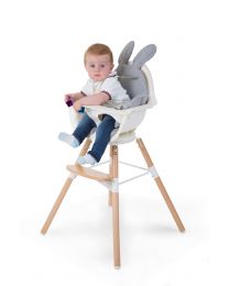 Konijn Kinderstoel Kussen Universeel - Jersey - Grijs