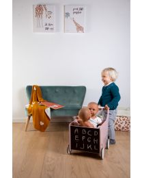 Baby Walker - Wood - Soft Pink