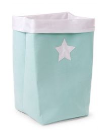Opbergmand - 32x32x60 Cm - Canvas - Mint Wit