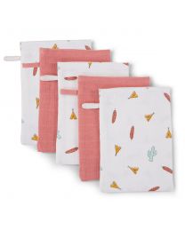 Tetra Washandjes - Katoen - Tipi + Nude - 5 Stuks