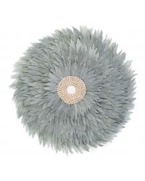 Juju Feathers Muurdecoratie - 50 Cm - Licht Grijs