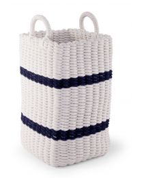 Opbergmand - 32x32x60 Cm - Touw - Wit Navy