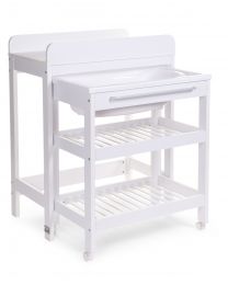 Changing Table For Bath Bucket & Bath (Bath Incl.) - Particle Board - White