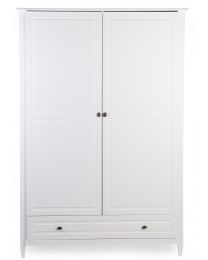 Hampton White - Kinderkleerkast - 2 Deuren + 1 Lade