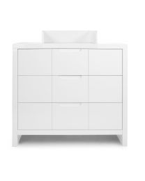 Quadro White - Chest - 3 Drawers + Changing Unit