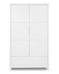 Quadro White - Kids Wardrobe - 2 Doors + Drawer