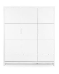Quadro White - Kleiderschrank Für Kinder - 3 Türen + 2 Schubladen