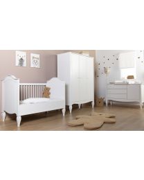 Romantic White - Chest - 3 Drawers + 1 Door + Changing Unit