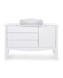 Romantic White - Chest - 3 Drawers + 1 Door + Changing Unit
