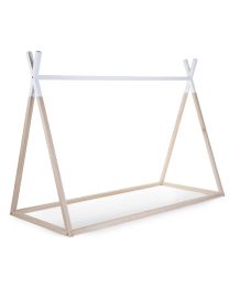 Tipibett - 90x200 Cm - Holz - Naturell Weiß