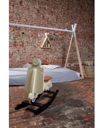 Lit Tipi Junior - 90x200 Cm - Bois - Naturel Blanc