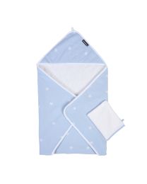 Bathcape + facecloth Flower