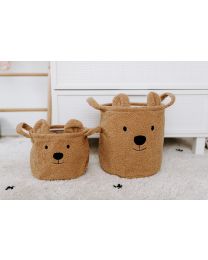 Basket 25x20x20cm Teddy brown