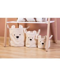 Panier De Rangement - 40x40x40 Cm - Teddy - Ecru