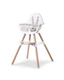 Evolu Chaise Haute - Réglable En Hauteur (50-75 Cm/*90 Cm) - Naturel Blanc