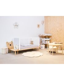 Set Of 3 Hanging Storage Baskets - 21x14x10 Cm + 14x10x10 Cm -Teddy Off white