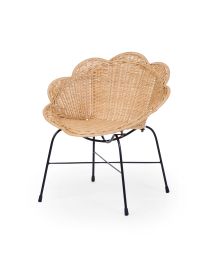 Chaise enfant Fleur en rotin