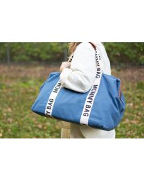 Mommy Bag ® Wickeltasche – Signature-Look - Canvas - Indigoblau