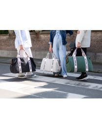 Mommy Bag ® Wickeltasche – Signature-Look - Canvas - Altweis