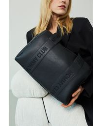 Nursery bag Mommy Club - Signature -  Vegan leather - Black