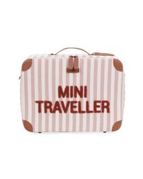 Suitcase Mini Traveller Stripes nude
