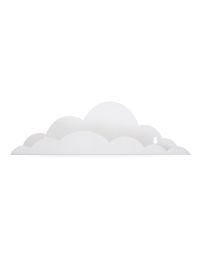 Wall Shelf Cloud - Metal - White